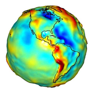 Hudson bay overview. gravity images from the GRACE project